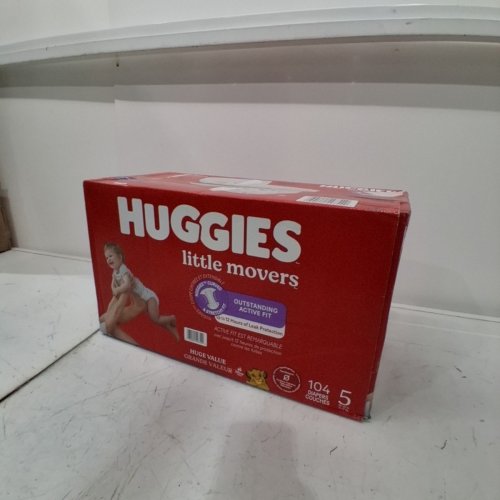 104PK HUGGIES LITTLE MOVERS DIAPERS - SIZE 5 image 2