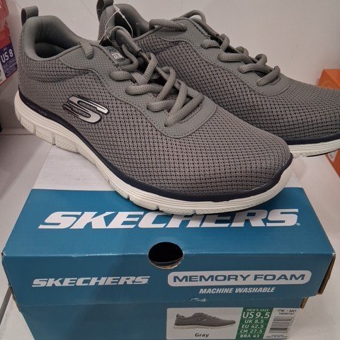 MENS SKECHERS ATHLETIC RUNNING SHOE - SIZE 9.5 - GREY (STYLE: 1609737) image 2