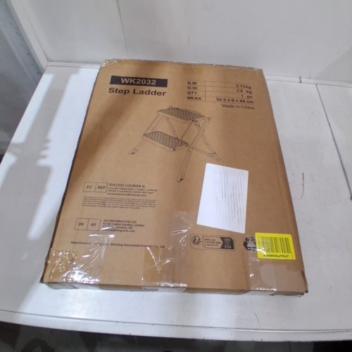 2-STEP FOLDING STEP LADDER - 300LBS MAX - BLACK (MODEL: WK2032) image 4