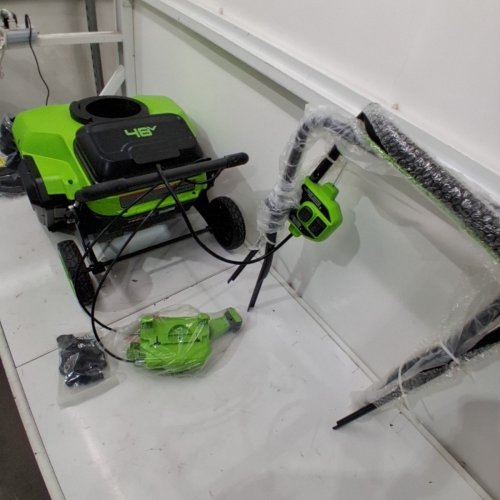 GREENWORKS CORLESS ELECTRIC SNOW BLOWER THROWER WITH 180° ADJUSTABLE CHUTE AND PUSH START - *TOOL ONLY* - 24V - 20” PATH - GREEN (MODEL: SN48L00) image 5