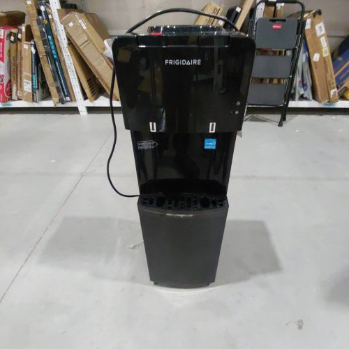 FRIGIDAIRE TOP LOADING HOT AND COLD WATER DISPENSER WITH CHILD SAFETY LOCK - HOLDS 3-5 GALLON BOTTLE - 11" X 11" X 36" - BLACK (MODEL: EFWC498-BLACK) image 3