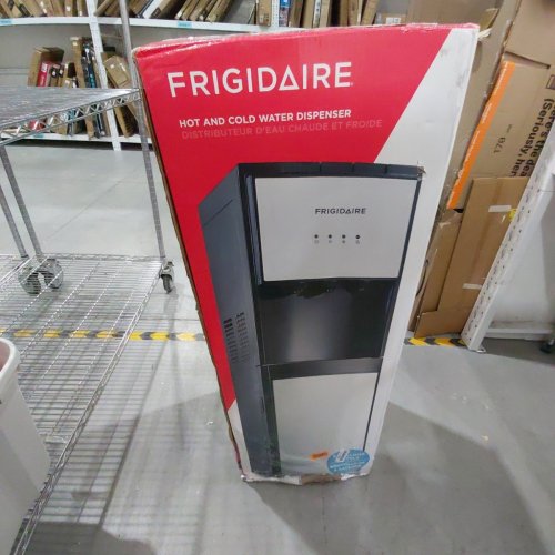 FRIGIDAIRE TOP LOADING HOT AND COLD WATER DISPENSER WITH CHILD SAFETY LOCK - HOLDS 3-5 GALLON BOTTLE - 11" X 11" X 36" - BLACK (MODEL: EFWC498-BLACK) image 6