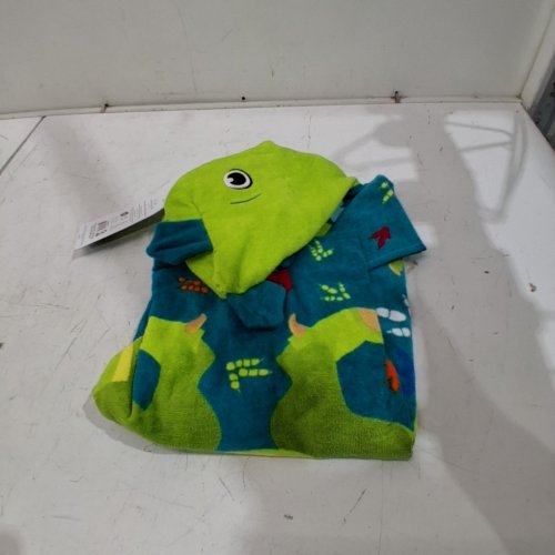 YOUTH MAINSTAYS HOODED BEACH TOWEL, DINOSAUR - 24" X 48" - GREEN AND BLUE (ITEM: KH9630MSRCP) image 3