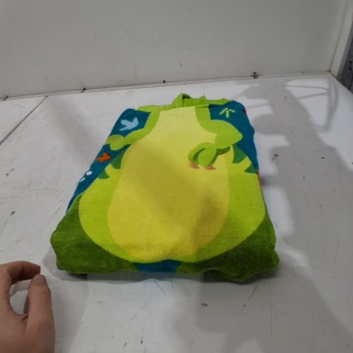 YOUTH MAINSTAYS HOODED BEACH TOWEL, DINOSAUR - 24" X 48" - GREEN AND BLUE (ITEM: KH9630MSRCP) image 4