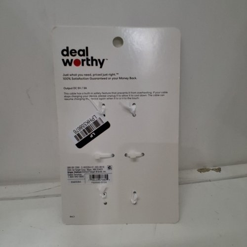 2PK DEALWORTHY FAST CHARGING USB-C TO USB-A CABLES - 3FT EACH - BLACK image 3