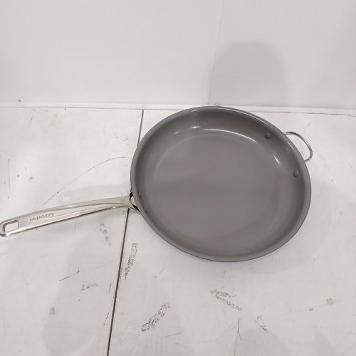 GREENPAN "THE BIG FRY" FRYPAN NON-STICK, PFAS-FREE, DISHWASHER SAFE & OVEN SAFE - 14" - CREAM (MODEL: 1972977) image 2