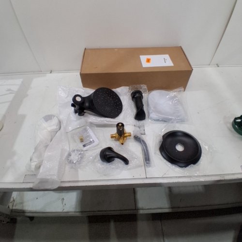 MOEN ENGAGE MAGNETIX MATTE BLACK MULTI-FUNCTION HANDSHOWER AND RAINFALL SHOWER HEAD TRIM COMBO WITH SHOWER HANDLE, TUB SPOUT, METAL HOSE AND VALVE - MATTER BLACK (MODEL: 82304BL) image 2