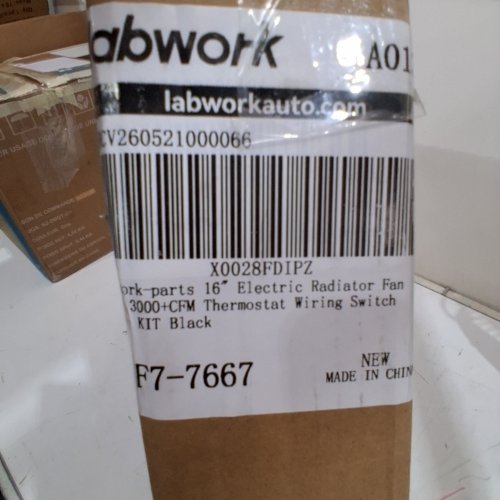 LABWORK ELECTRIC RADIATOR THERMOSTAT WIRING SWITCH RELAY KIT 1 FAN KIT - 16" - 3000+ CFM - BLACK (STYLE: F7-7667) image 2