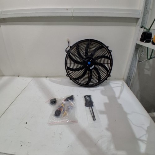 LABWORK ELECTRIC RADIATOR THERMOSTAT WIRING SWITCH RELAY KIT 1 FAN KIT - 16" - 3000+ CFM - BLACK (STYLE: F7-7667) image 3