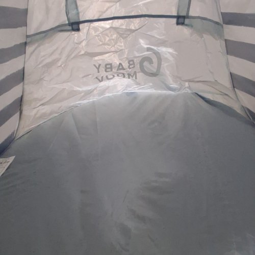 BABYMOOV ANTI-UV FOLDABLE TENT - UPF 50+ SUN PROTECTION - 40" X 31" - BLUE STRIPES (MODEL: ‎A038217_US) image 3