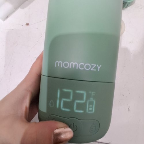 MOMCOZY PORTABLE BEVERAGE WARMER WITH DUAL HEATING MODES FOR BREAST MILK & WATER - 17OZ CAPACITY - PALE GREEN (MODEL: MW05) image 2