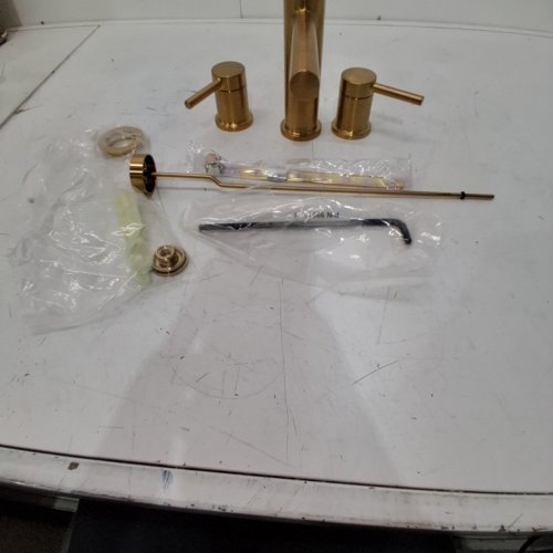 MOEN ALIGN TWO HANDLE WIDESPREAD BATHROOM FAUCET WITHOUT VALVE - 5.78" X 6.41" - BRUSHED GOLD - (MODEL: T6193BG) image 3