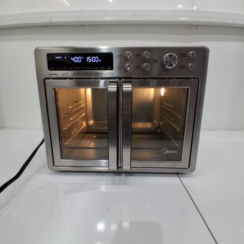 MIDEA FRENCH DOOR 10-IN-1 AIR FRYER TOASTER OVEN - 1750W - 26.4QT CAPACITY - STAINLESS STEEL (MODEL: MET26C3AST) image 2