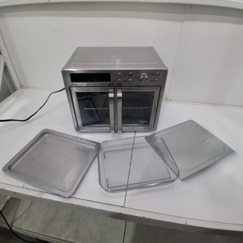 MIDEA FRENCH DOOR 10-IN-1 AIR FRYER TOASTER OVEN - 1750W - 26.4QT CAPACITY - STAINLESS STEEL (MODEL: MET26C3AST) image 4