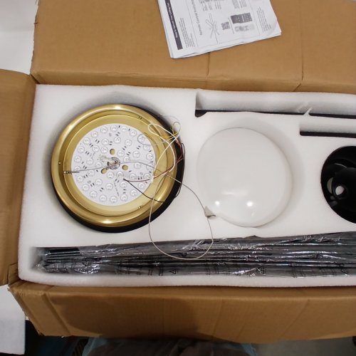 OHNIYOU CEILING FAN WITH LIGHTS AND REMOTE CONTROL - 70" - BLACK - (MODEL: GLX067-70BG) image 4