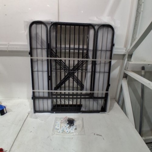 FOLDING METAL PET GATE - 31" WIDE - BLACK image 2