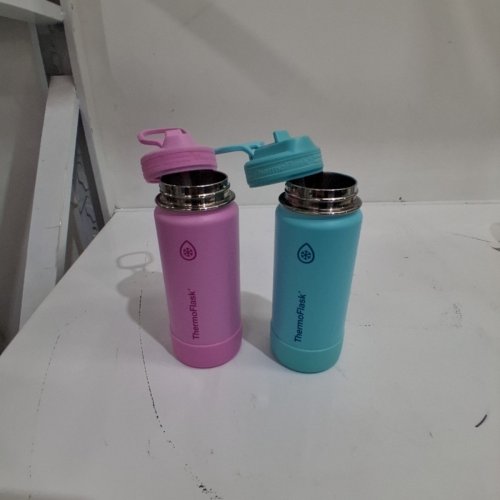 2PK THERMOFLASK STAINLESS STEEL BOTTLE - 16OZ - PINK/TEAL (MODEL:2880559) image 2