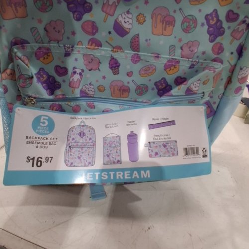 4PC JETSTREAM KIDS SCHOOL BACKPACK SET WITH LUNCH BAG, PENCIL CASE AND WATER BOTTLE - BLUE SWEETS image 6