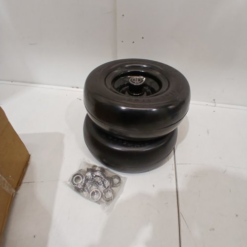 2PK TUBELESS LAWN MOWER TIRES WITH RIM - 11X4-5" - 350LBS CAP - BLACK (MODEL: ZH001) image 2