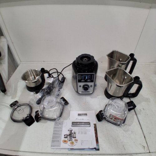HAMILTON BEACH MULTI-FUNCTION PROFESSIONAL JUICER, MIXER & GRINDER - 2.2HP MOTOR/120V - STAINLESS STEEL/BLACK (MODEL: 58770) image 3
