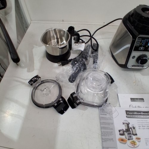 HAMILTON BEACH MULTI-FUNCTION PROFESSIONAL JUICER, MIXER & GRINDER - 2.2HP MOTOR/120V - STAINLESS STEEL/BLACK (MODEL: 58770) image 4