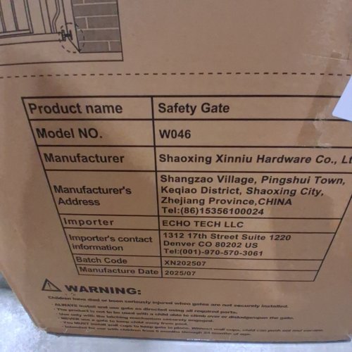 ALLAIBB DOUBLE-SIDED AUTO CLOSE STANDARD SAFETY GATE - 43" - 48" - BLACK (MODEL: W046) image 2