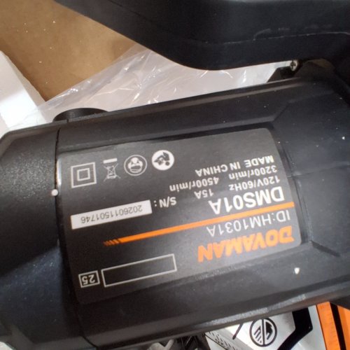 DOVAMAN SLIDING MITER SAW WITH BUST COLLECTOR BAG - 10" - ORANGE/BLACK (MODEL:DMS01A) image 3