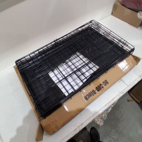 LARGE FOLDING WIRE DOG/PET CRATE - 30: X 19.5" X 16.5" - BLACK (MODEL: MGHH-DC-30D-BLACK) image 2