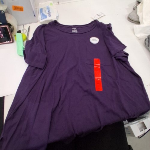 WOMEN'S GEORGE CREW NECK POCKET T-SHIRT - SMALL - PURPLE (STYLE: GRF61022LD) image 2