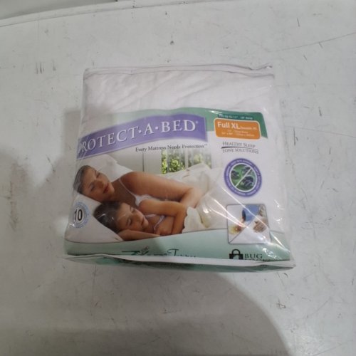 PROTECT-A-BED ALLERZIP DUST MITE BARRIER TERRY ALLERGY COTTON SURFACE SHEET - FULL XL - WHITE (MODEL: ‎BOM0413) image 2
