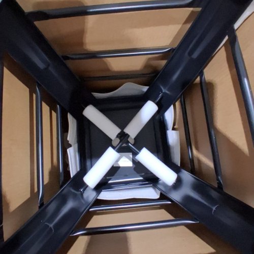 4PK SET OF METAL COUNTER HEIGHT BAR STOOLS - 41" - BLACK (MODEL: TBS-424) image 4