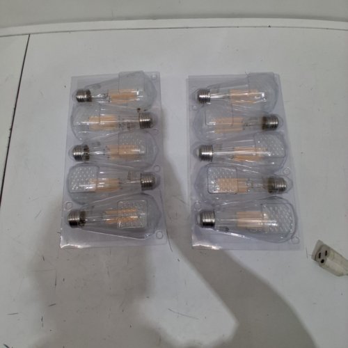 10PK MASTERY MART VINTAGE LED LIGHT BULB, CLEAR GLASS ST21/ ST64 ANTIQUE EDISON STYLE, DIMMABLE 5.5W (60 WATT EQUIVALENT), E26 BULB - 2700K - SOFT WHITE image 2