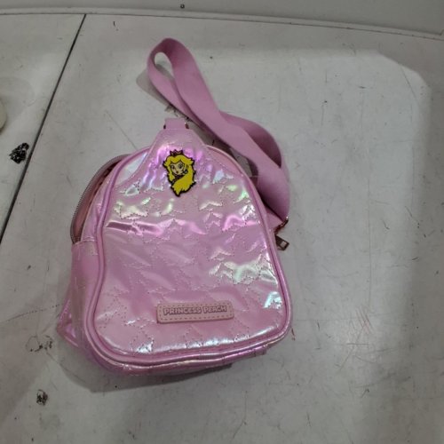 PRINCESS PEACH CROSSBODY QUILTED SLING BAG- PINK image 2
