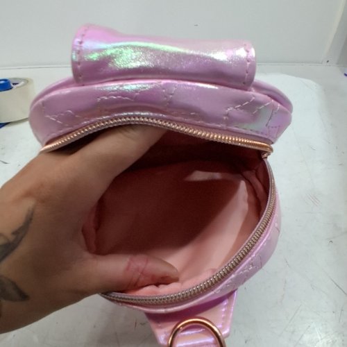 PRINCESS PEACH CROSSBODY QUILTED SLING BAG- PINK image 3