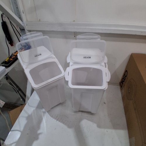 2PK RICE STORAGE CONTAINER BIN WITH MEASURING CUP - 20L - (MODEL: F-8909X2) image 4