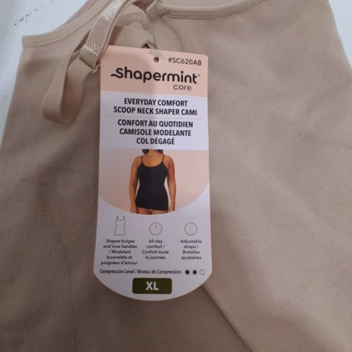 WOMEN'S SHAPERMINT SCOOP NECK SHAPER CAMI - EXTRA LARGE - NUDE (STYLE: SC620AB) image 3