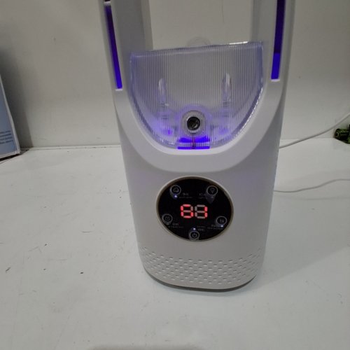 BLADELESS TABLE FAN WITH LED - 14" - WHITE image 2