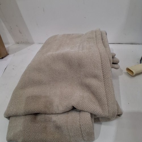 FUZZY THROW BLANKET - 57.5" X 67.5" - BEIGE (MODEL: 1901562) image 2