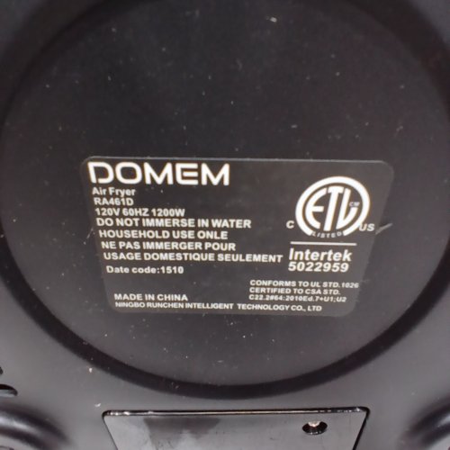 DOMEM 8-IN-1 MULTICOOKER AIR FRYER WITH NON-STICK BASKET - 4.2QT - BLACK (MODEL: RA461D) image 5