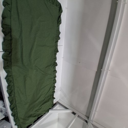 RUFFLED BODY PILLOW COVER - 52" X 20.5" - GREEN image 2