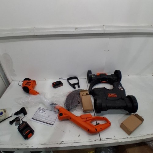 BLACK+DECKER 3-IN-1CORDLESS STRING TRIMMER, EDGER, AND LAWN MOWER WITH 2 BATTERIES, AND CHARGER - 6.5 AMP - ORANGE/BLACK (MODEL : MTC220/LST220) image 3