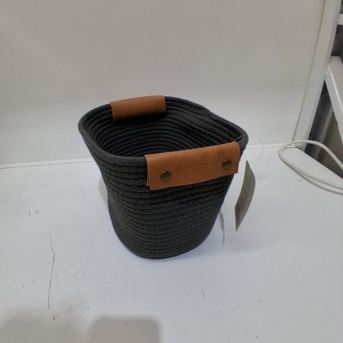 BRIGHTROOM COILED ROPE BASKET - 11" - BLACK image 3