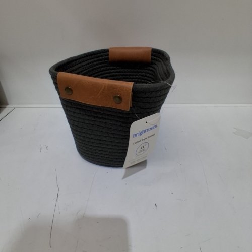 BRIGHTROOM COILED ROPE BASKET - 11" - BLACK image 4