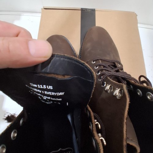 MEN'S THURSDAY BOOT CO. CAPTAIN LEATHER BOOTS - SIZE 11.5 - DARK BROWN image 6