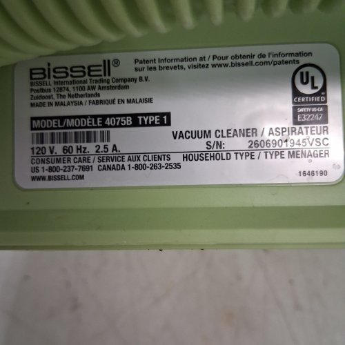 BISSELL MINI CORDED PORTABLE CARPET / UPHOLSTERY DEEP CLEANER WITH SELF-CLEANING TOUGH STAIN TOOL / OXY CLEANING FORMULA AND HYDRORINSE TOOL - GREEN (MODEL: 4075B) image 6
