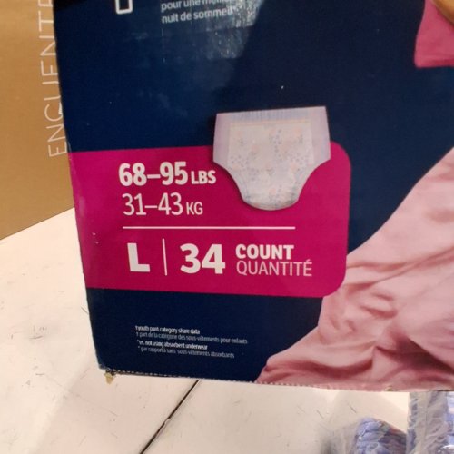 34PK GIRLS GOODNITES BEDWETTING NIGHTTIME UNDERWEAR - LARGE image 2