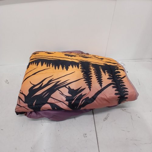 BELOW ZERO 2-IN-1 WEARABLE HOODED OUTDOOR BLANKET - 54" × 76" - PURPLE/ORANGE (MODEL: 1896292) image 2