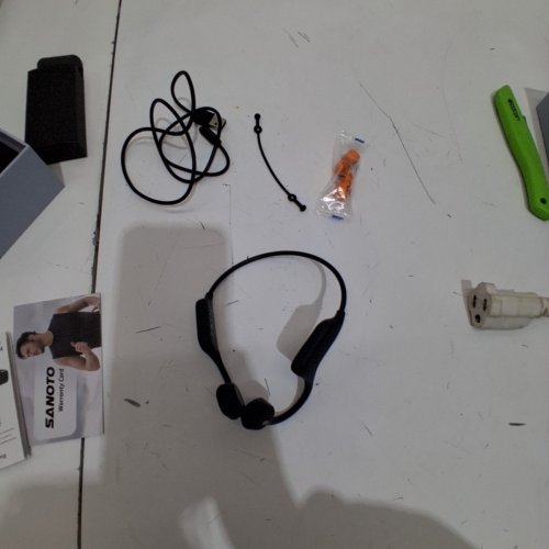 SANOTO BONE CONDUCTION WIRELESS OPEN EAR HEADPHONES IPX7 WATERPROOF - NAVY BLUE - (MODEL: ‎DG08) image 3