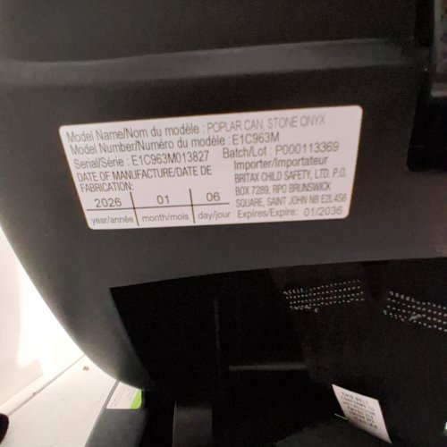 BRITAX POPLAR CLICK TIGHT CONVERTIBLE REAR AND FRONT FACING CAR SEAT - 40LB REAR FACING MAX LOAD / 65LB FRONT FACING MAX LOAD - STONE ONYX / BLACK GREY (MODEL: E1C963M) image 2
