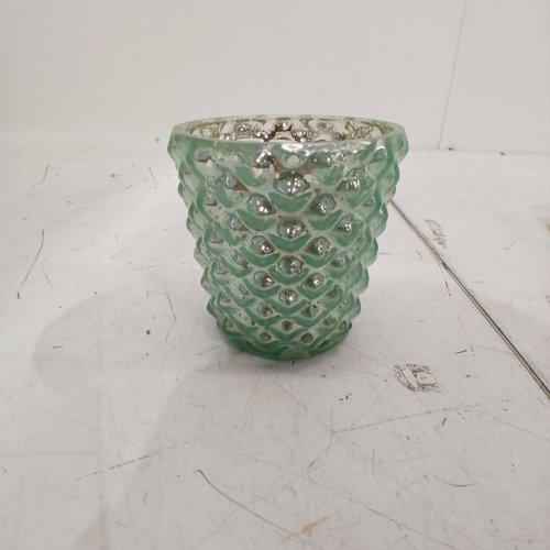 ALAURA CANDLES DECORATIVE GLASS CANDLE - 4.5" - GREEN image 4